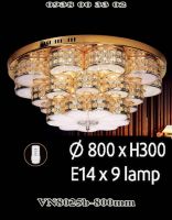 Đèn mâm áp trần pha lê VN8025b-800mm