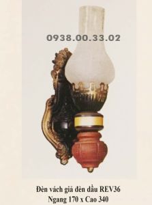 Đèn vách giả cổ đèn dầu REV36