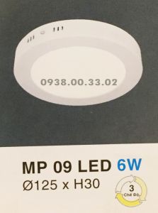 Đèn ốp trần led nổi fhmp09led 3 chế độ 6w